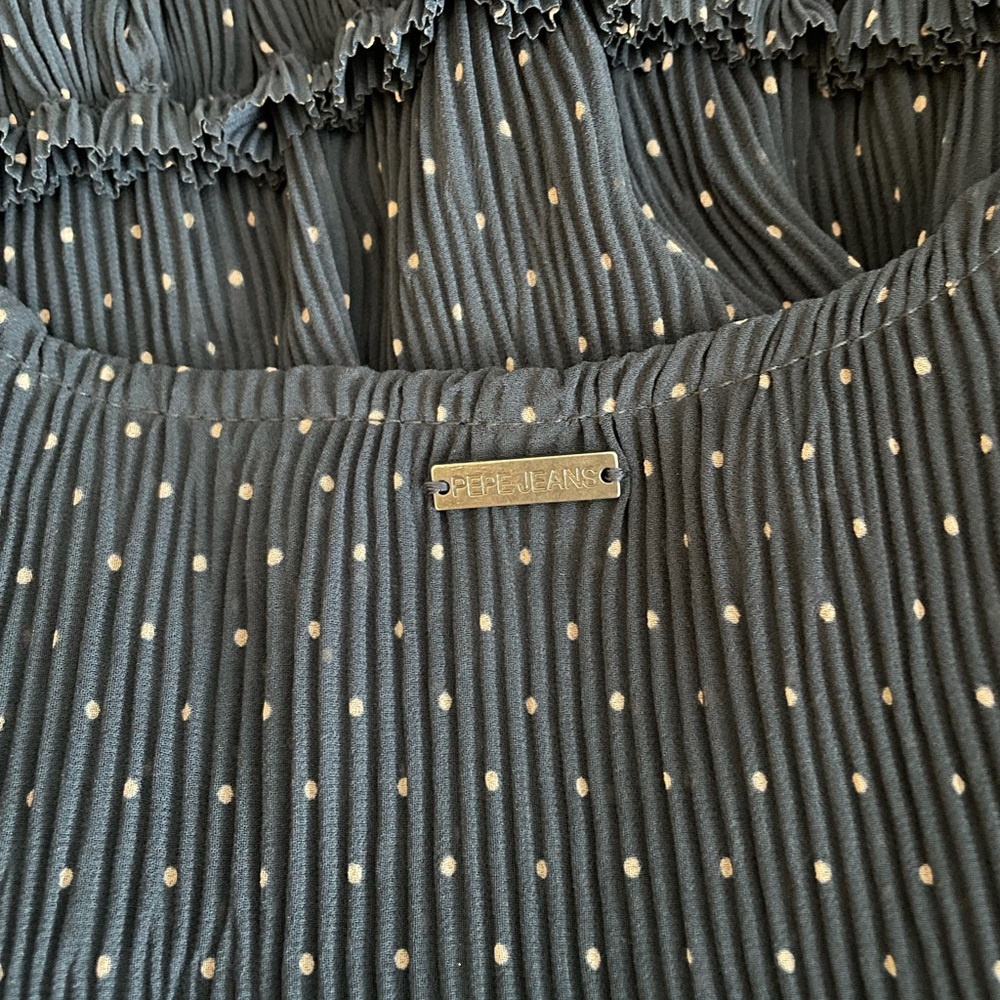 Pepe Jeans Polka Dot Long Sleeve Dress - Size S - Picture 12 of 12